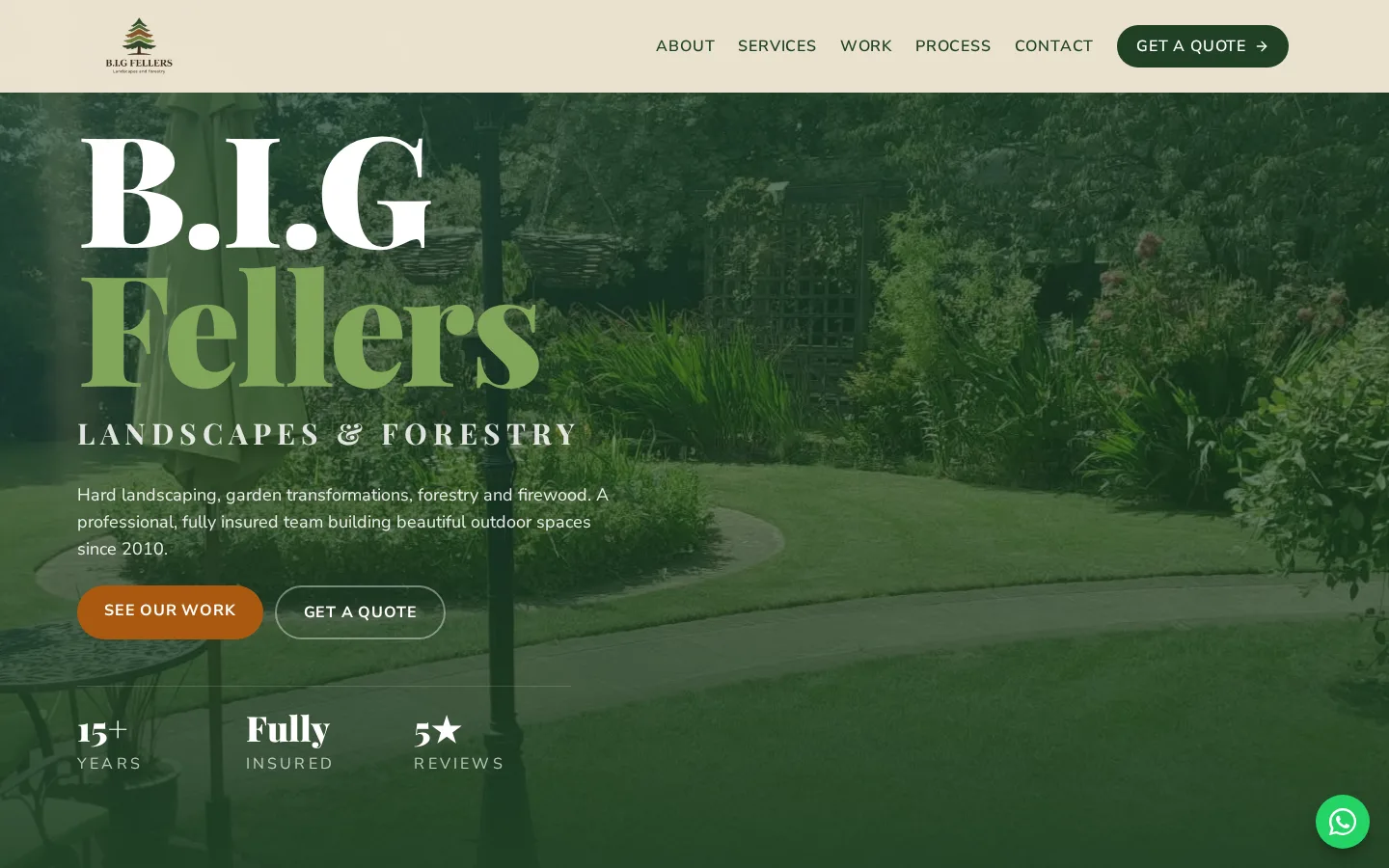 Custom website built by Website and Design for Big Fellers Landscapes, a custom website in East Anglia